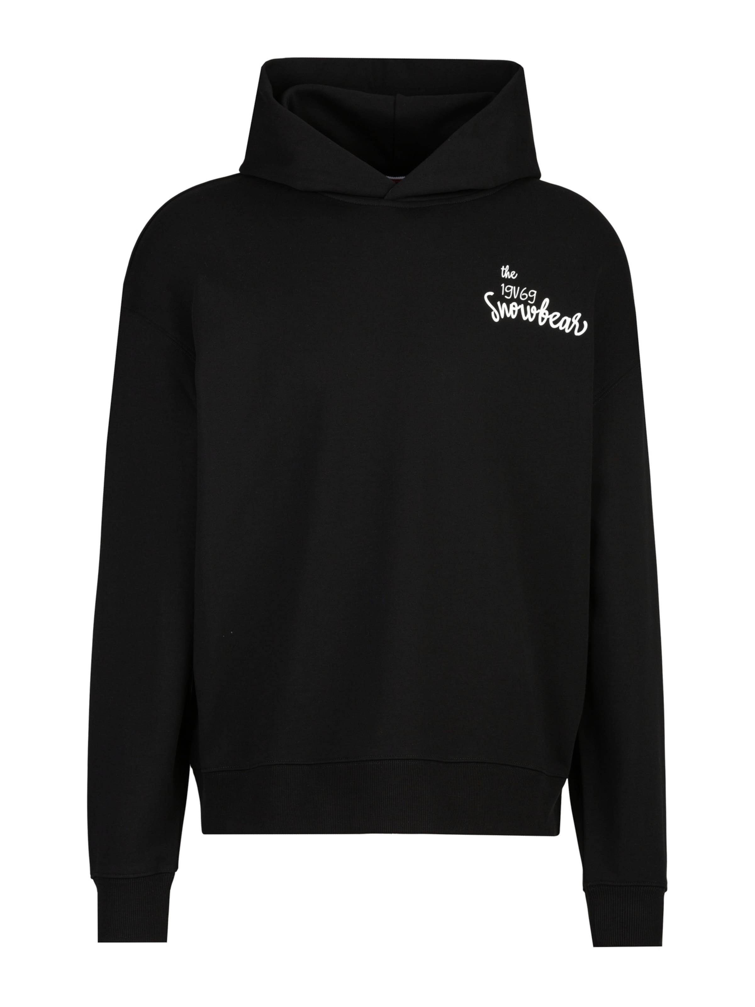 19V69 ITALIA Sweatshirt 'Quentino' i svart: framsida