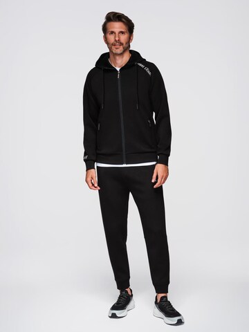 Ombre Joggingpak 'Exmio' in Zwart: voorkant