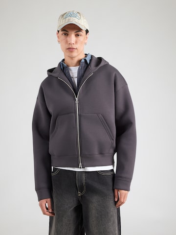 WEEKDAY - Sudadera con cremallera 'Simon' en gris: frente