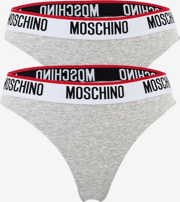 MOSCHINO Thong in Grey: front