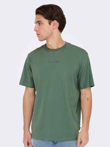 T-Shirt 'Levi' Only & Sons en vert