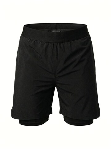 saved lab Regular Workout Pants 'SL-450 Short (2 in 1)' in Black: front