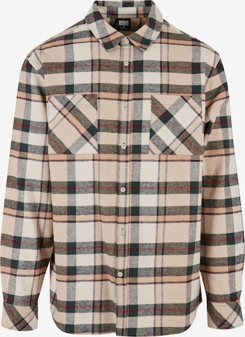 Urban Classics Comfort fit Button Up Shirt 'Mountain' in Beige: front