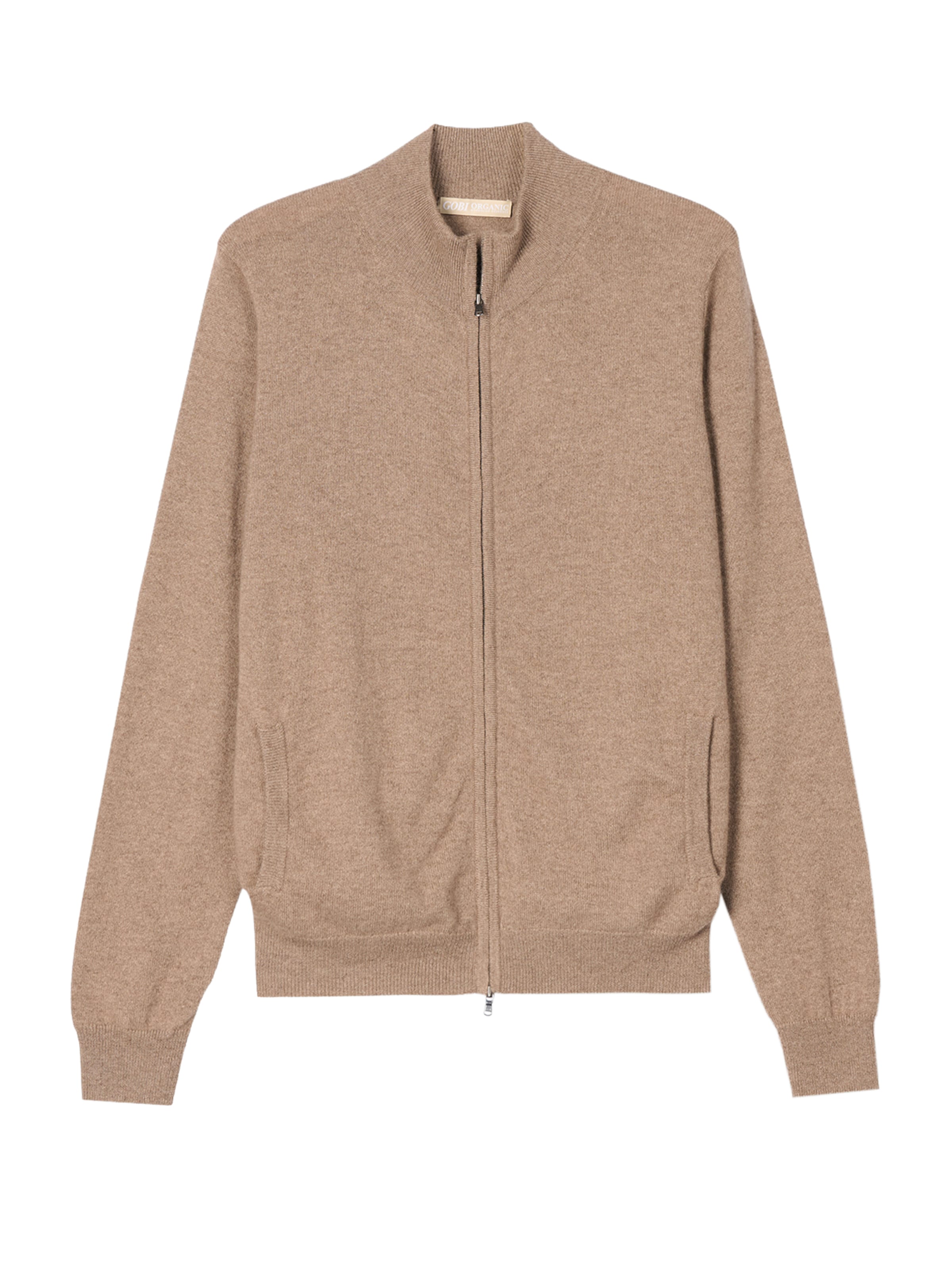 GOBI Cashmere Strickjacke 'Men's Essential Full-Zip Cashmere Cardigan'‌‌‌‌‌‌‌ in Grau: Vorderseite