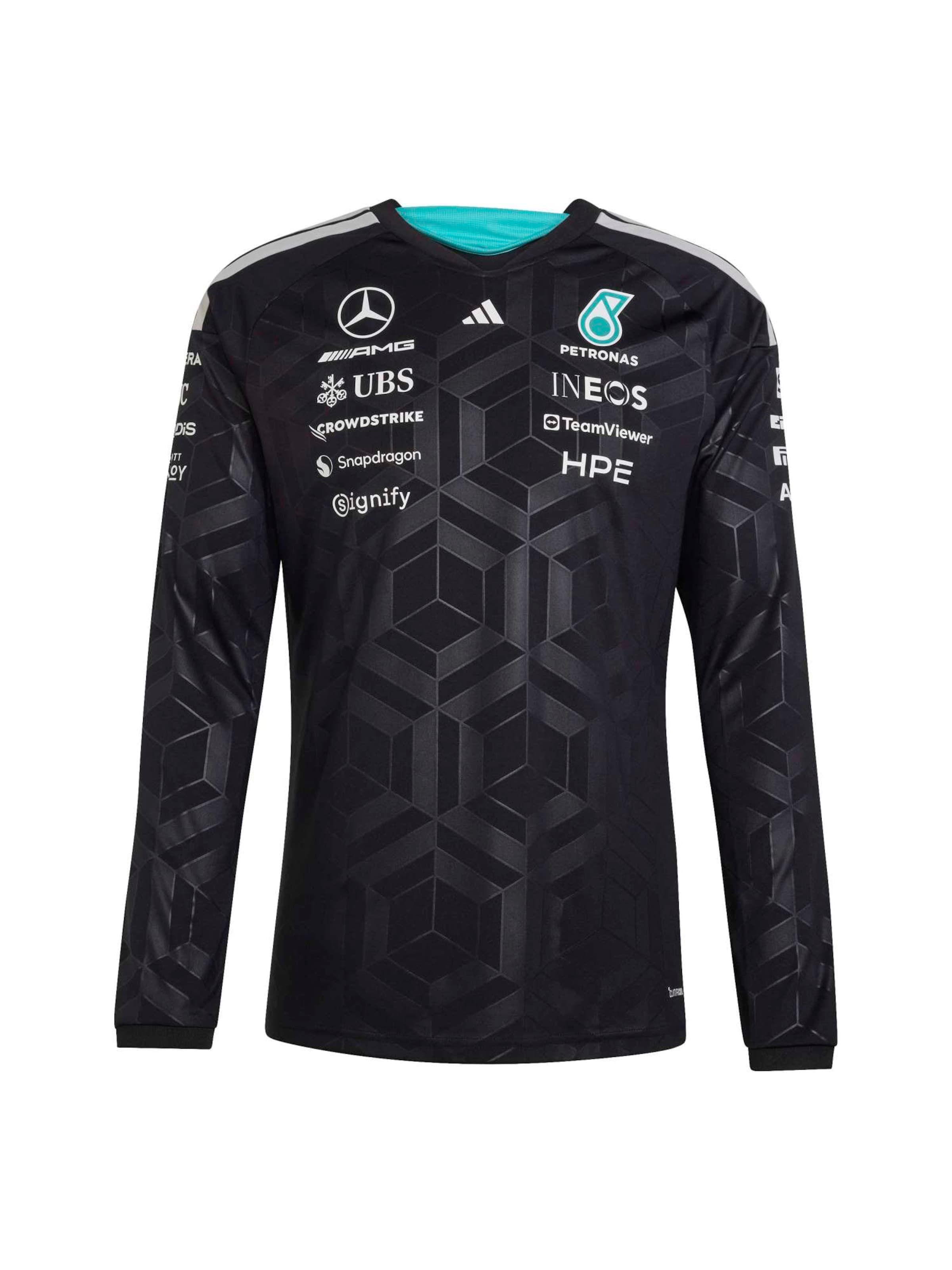 ADIDAS SPORTSWEAR Λειτουργικό μπλουζάκι 'MER DR' σε σκούρο γκρι / σμαραγδί / μαύρο / λευκό, Άποψη προϊόντος