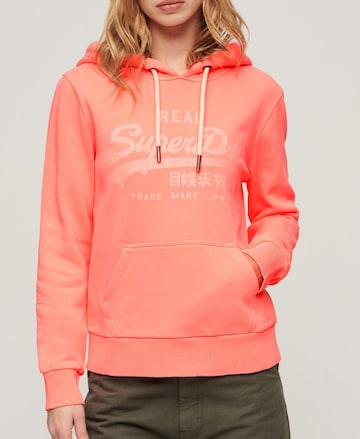 Superdry Sweatshirt in Orange: front