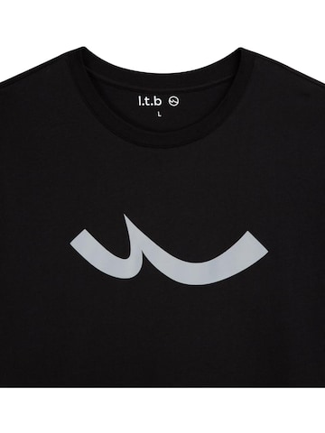LTB Jeans - Camiseta 'LTB Jeans Herren-T-Shirt mit Logo-Print' en negro