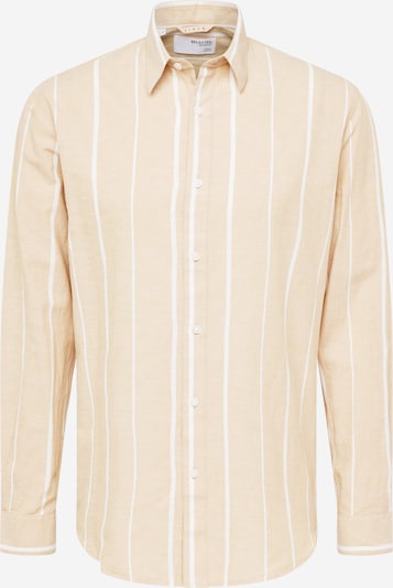 SELECTED HOMME Button Up Shirt in Beige / White, Item view