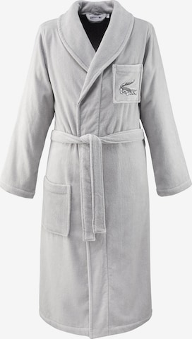 LACOSTE Bademantel lang 'LRENE' in Grau: Vorderseite