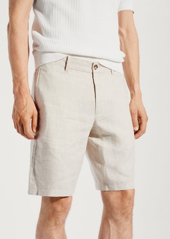 MANGO MAN Regular Pants 'Carp' in Beige