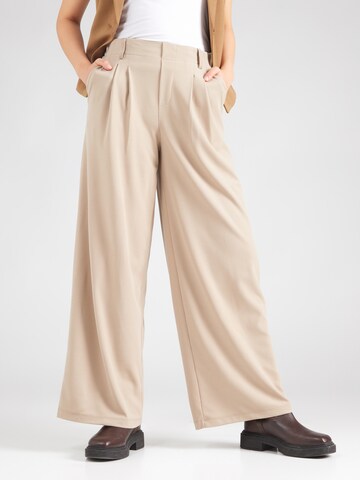 ONLY Loose fit Pleat-front trousers 'ONLCRISTINA' in Beige: front