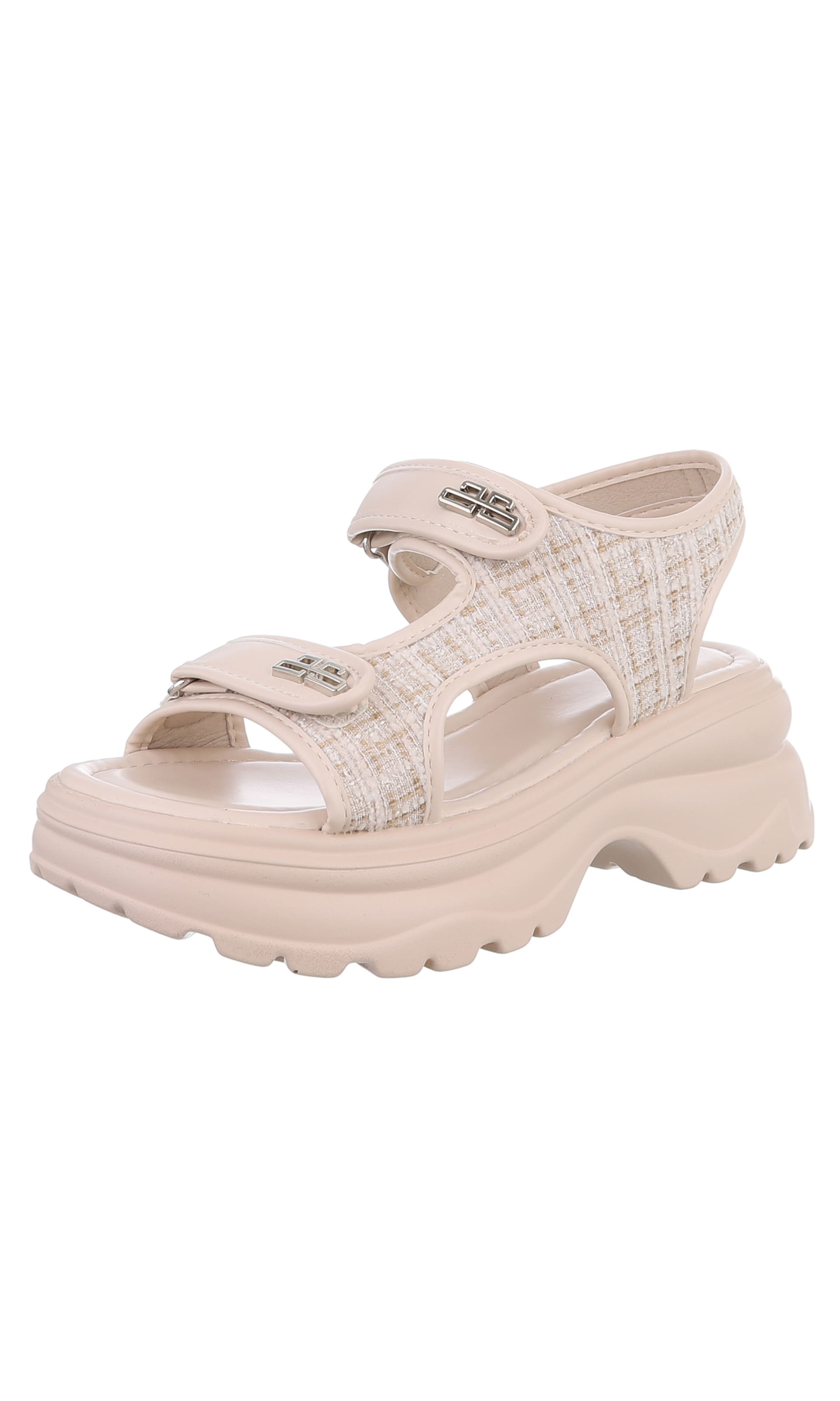 Ital-Design Hiking Sandals ' Plateausandaletten ' in Beige: front