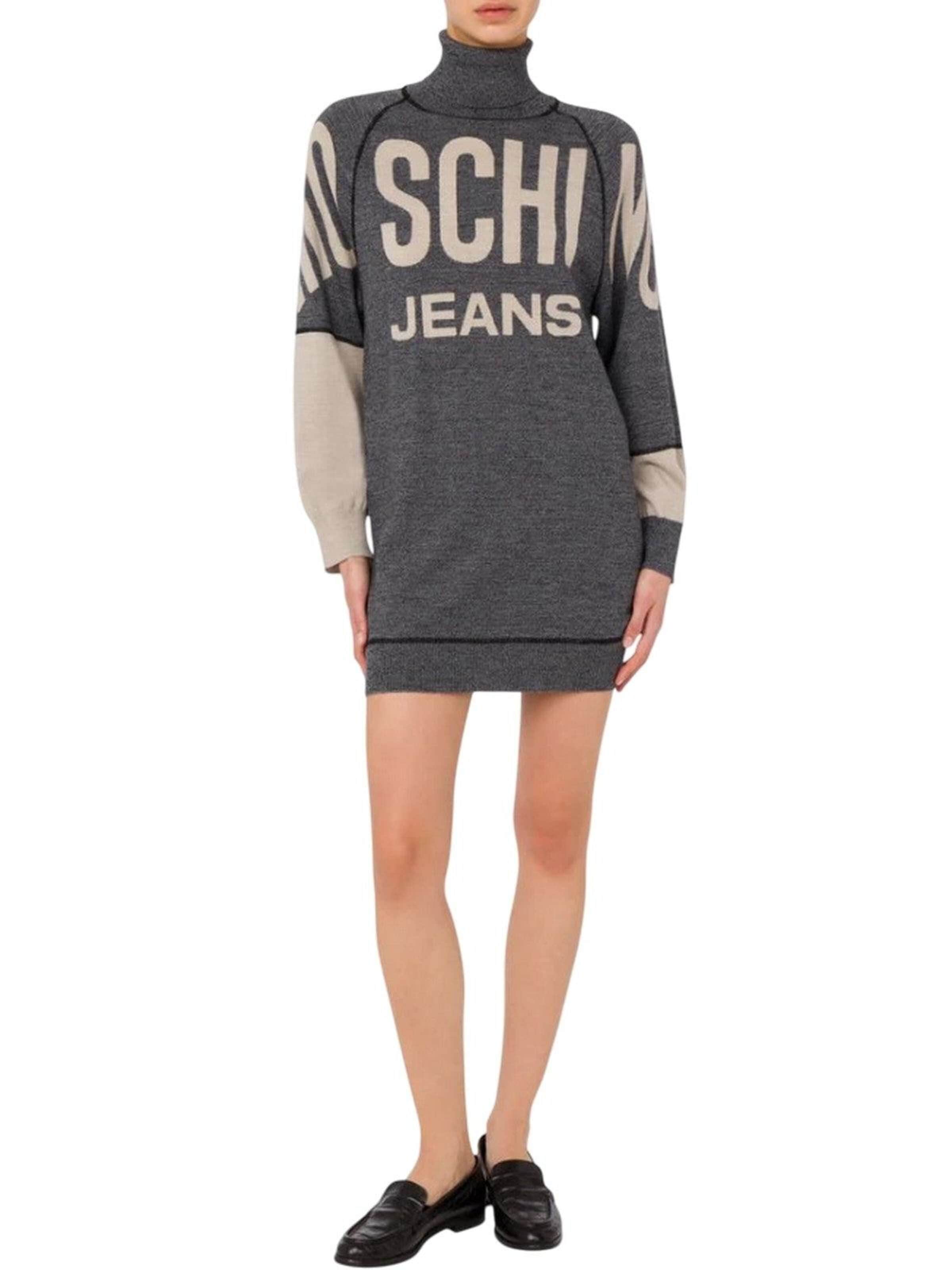 MOSCHINO Strickkleid‌‌ in Grau: Vorderseite