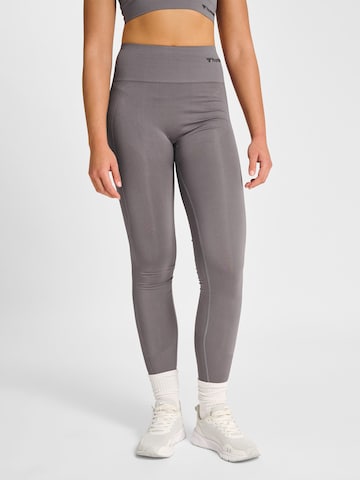 Hummel Skinny Sporthose 'Tif' in Grau: Vorderseite