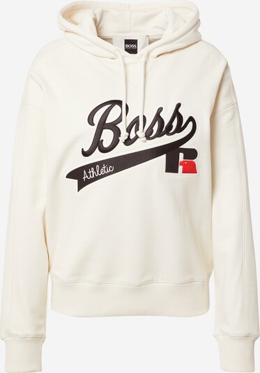 BOSS Sweat-shirt 'C_Eraisy_Russell Athletics' en rouge / noir / blanc, Vue avec produit
