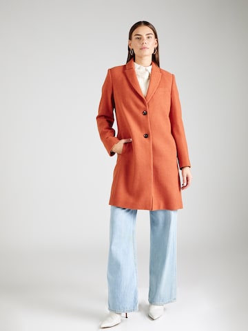 Sisley Between-seasons coat in Orange: front