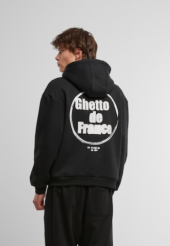 MT Upscale Sweatshirt 'Ghetto De France' in Black: front