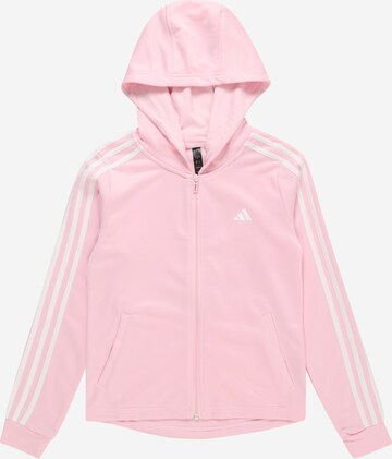 Giacca di felpa sportiva 'Essentials' di ADIDAS SPORTSWEAR in rosa: frontale