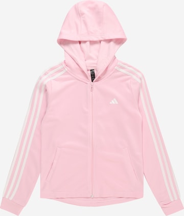 ADIDAS SPORTSWEAR Athletic Sweatshirt 'Train Essentials Aeroready -Fit 3-Stripes ' in Pink: front