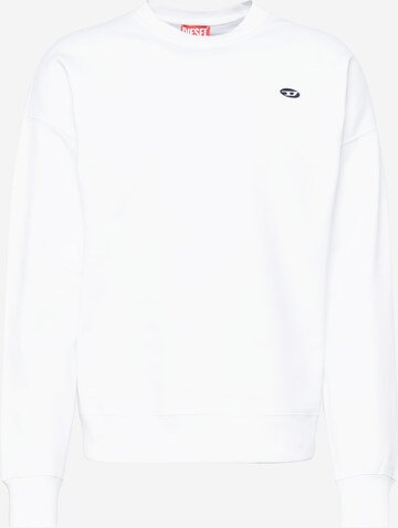 DIESEL Sweatshirt 'DOVAL' in Wit: voorkant