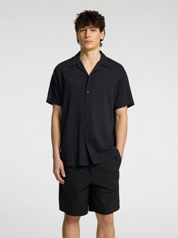 juoda SELECTED HOMME Standartinis modelis Marškiniai 'SLHAir': priekis
