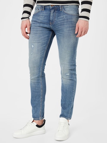 TOM TAILOR DENIM Slimfit Jeans 'Piers' in Blauw: voorkant