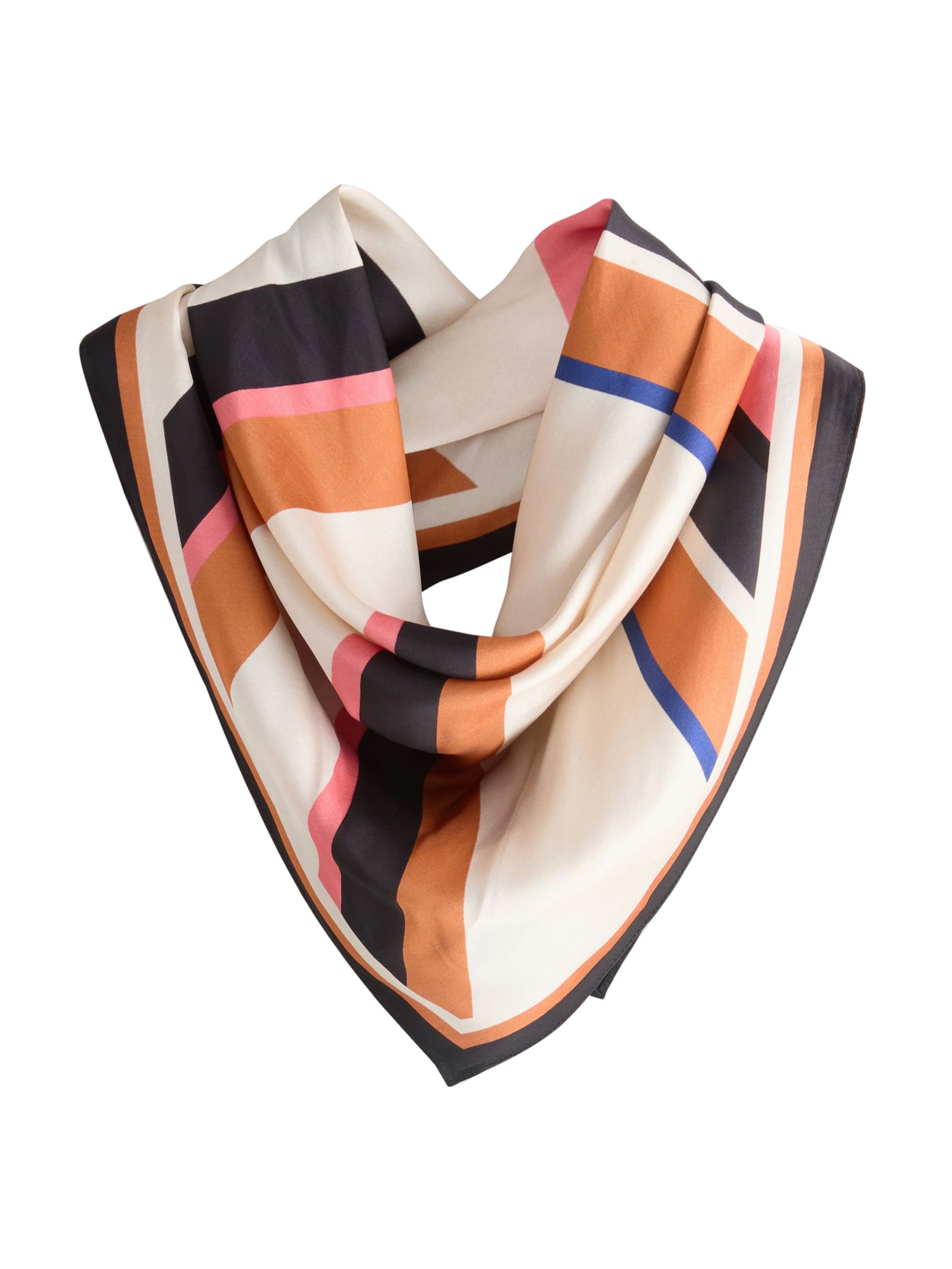 Next Doek in de kleur Ecru / Blauw / Donkeroranje / Zwart, Productweergave