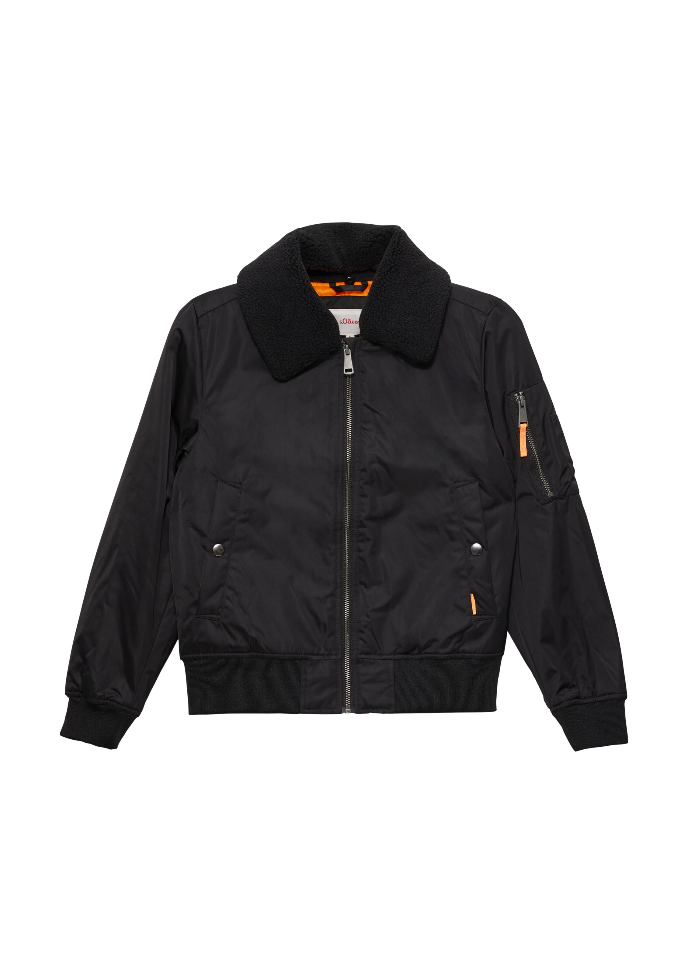 s.Oliver Übergangsjacke in Schwarz: Vorderseite