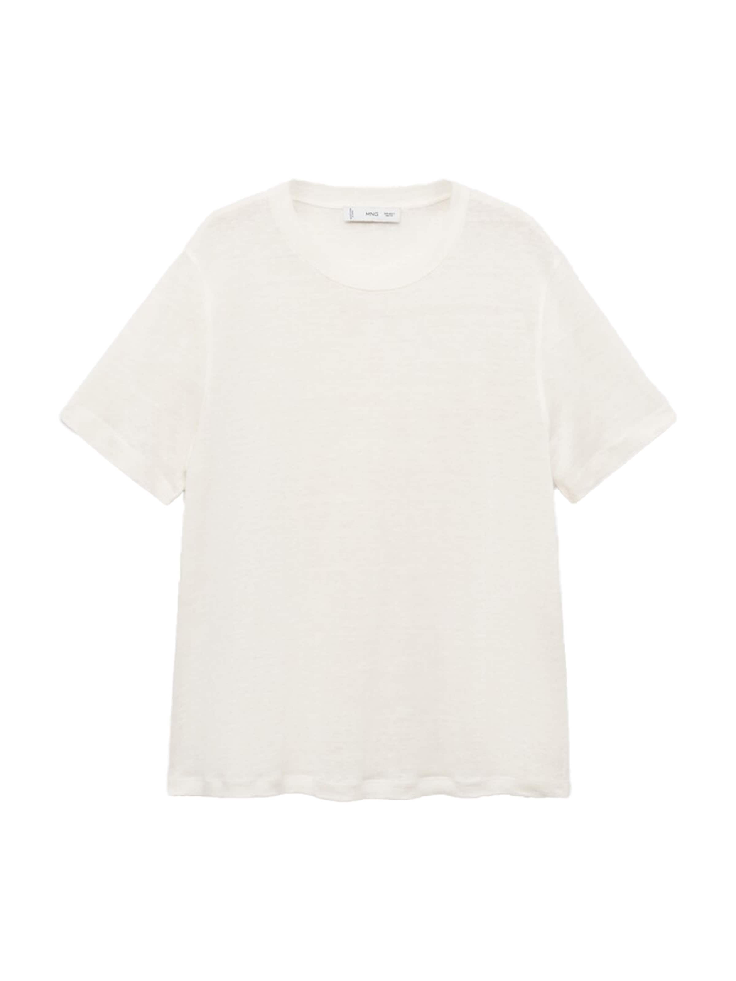 MANGO Shirt 'LENU' in Wit: voorkant