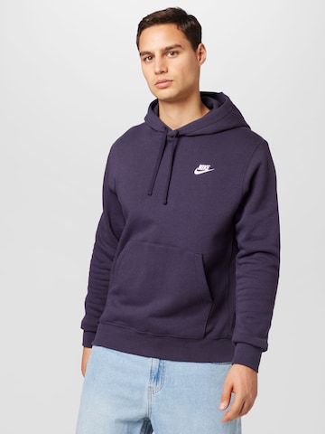 Nike Sportswear Regular fit Суичър 'Club Fleece' в лилав: отпред