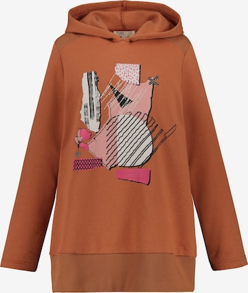 Ulla Popken Sweatshirt '795855' in Oranje: voorkant