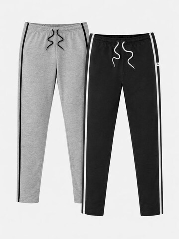 PANTONECLO Pajamas long 'Pantoneclo Men’s Night Wear Long Pajama- 2 PCS' in Black: front
