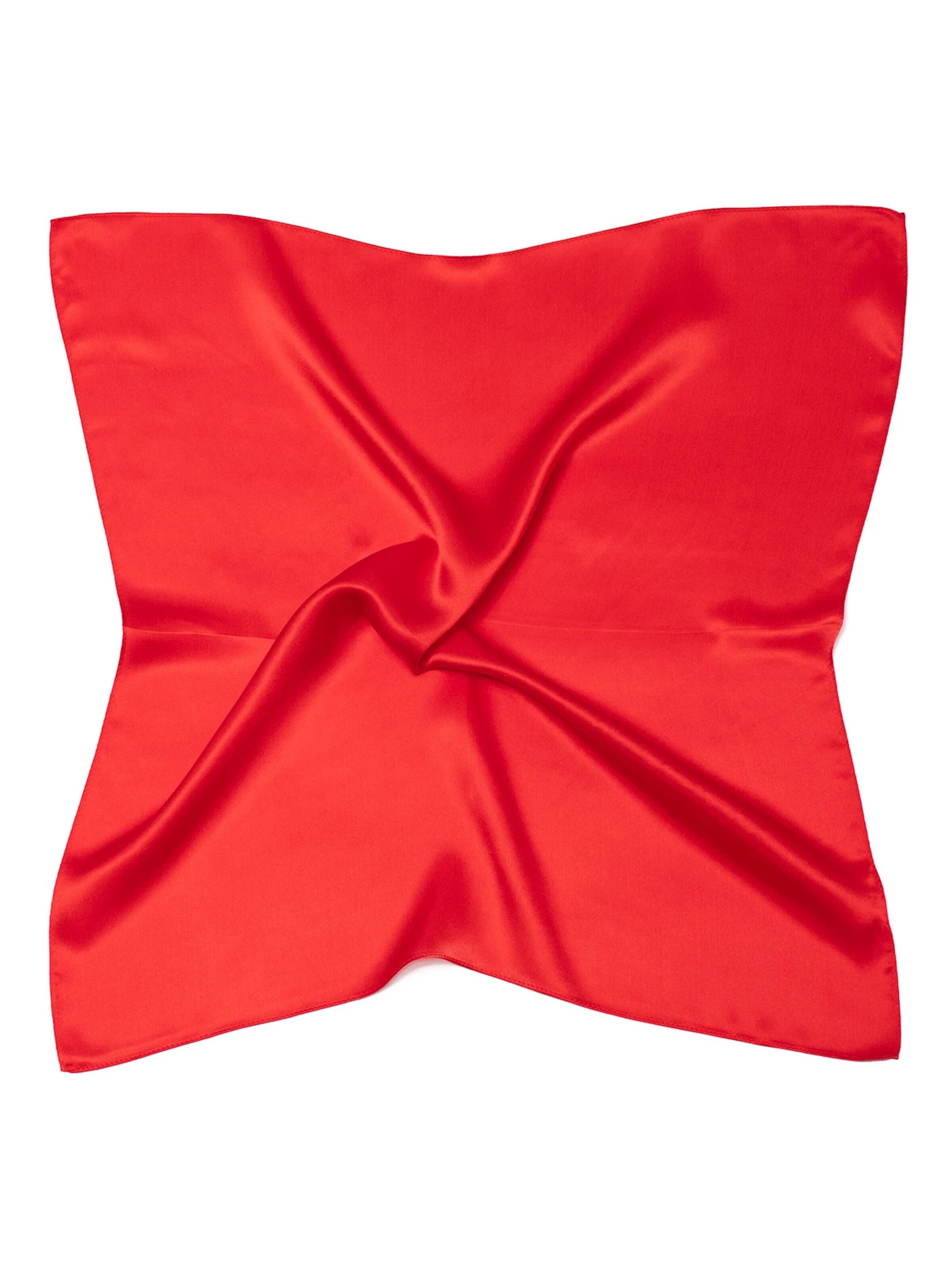 MayTree Scarf 'Seidentuch einfarbig' in Red: front