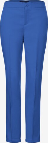 STREET ONE Tapered Pleated Pants in Blue: front