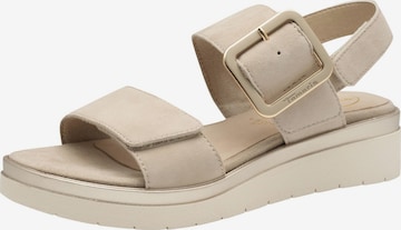Sandales Tamaris en beige : devant