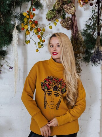 RADADA Sweatshirt 'FLOWER GIRL' in Yellow