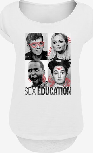 F4NT4STIC T-shirt 'Sex Education Class Photos Netflix TV Series' en rouge / noir / blanc, Vue avec produit