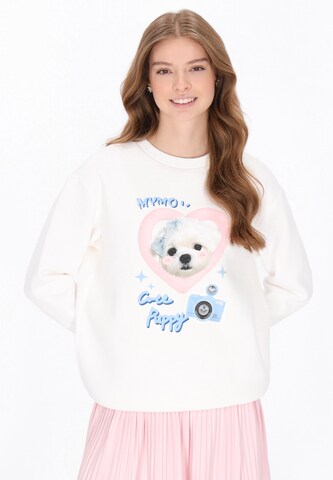 MYMO - Sweatshirt em branco: frente