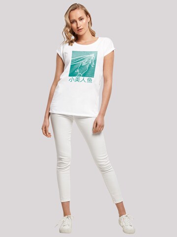T-shirt 'Disney Boys Ariel The Little Mermaid Hair Stroke' F4NT4STIC en blanc