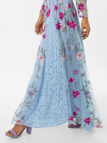 Frock and Frill Evening Dress in Blue