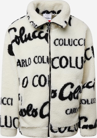 balta Carlo Colucci Flisinis džemperis: priekis