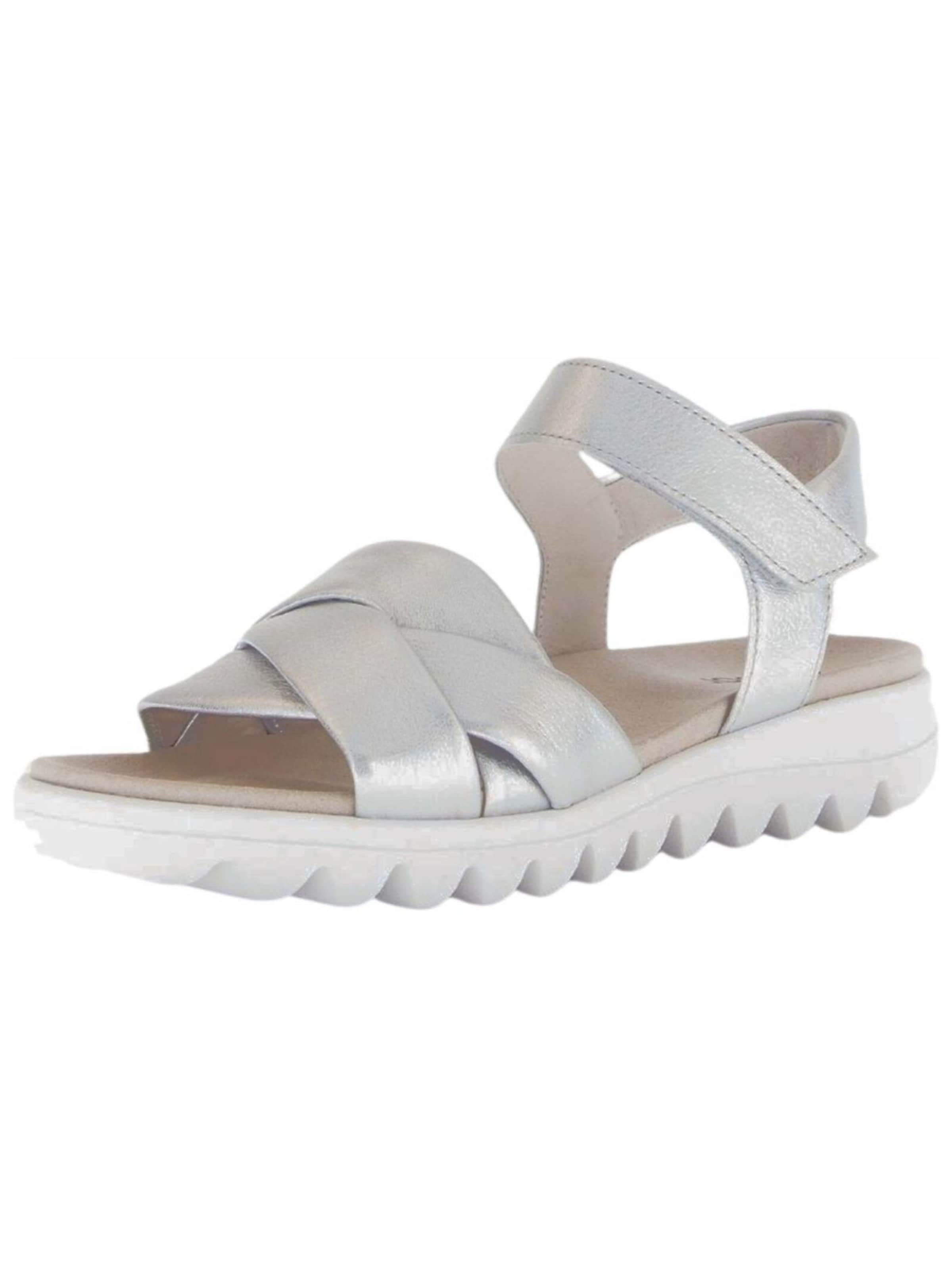 Sandales GABOR en argent : devant