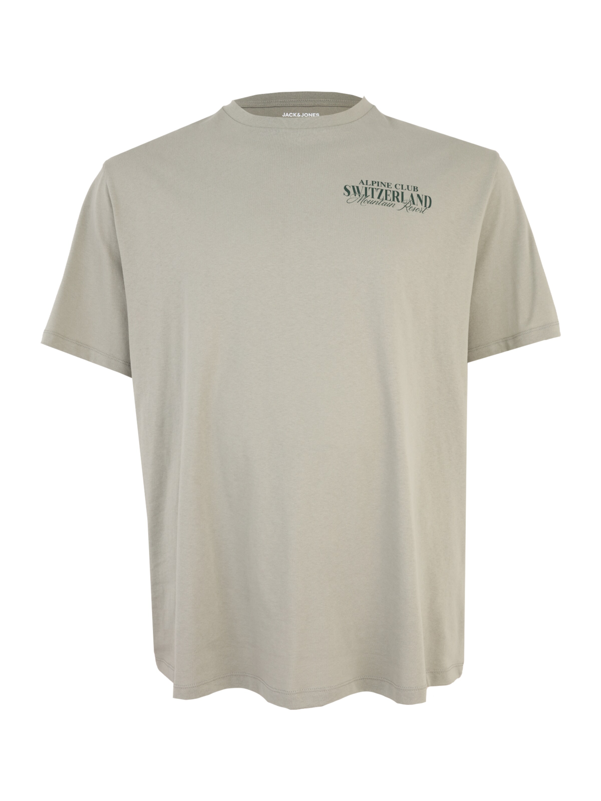 T-Shirt 'JORALPINE' Jack & Jones Plus en vert : devant