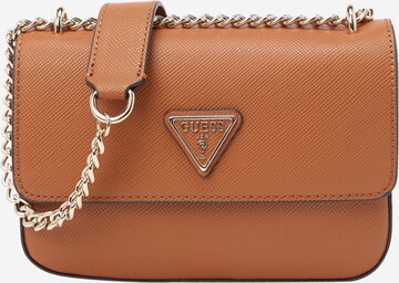 GUESS - Mala de ombro em castanho: frente