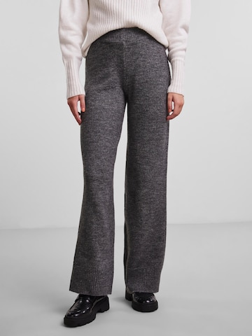 PIECES Wide leg Pants 'Celic' in Grey