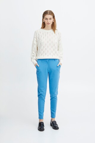 ICHI Tapered Broek 'Kate' in Blauw