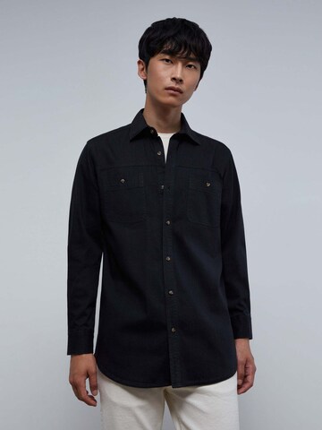 Scalpers Regular fit Button Up Shirt 'Harbour' in Black