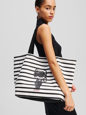 Shopper di Karl Lagerfeld in nero: frontale