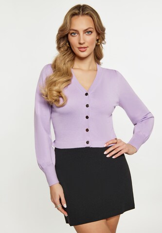 Cardigan faina en violet : devant