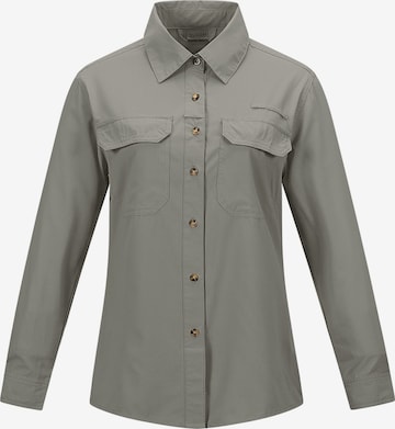 33,000ft Athletic Button Up Shirt '33,000ft Women's Hiking Long Sleeve Shirts' in Green: front